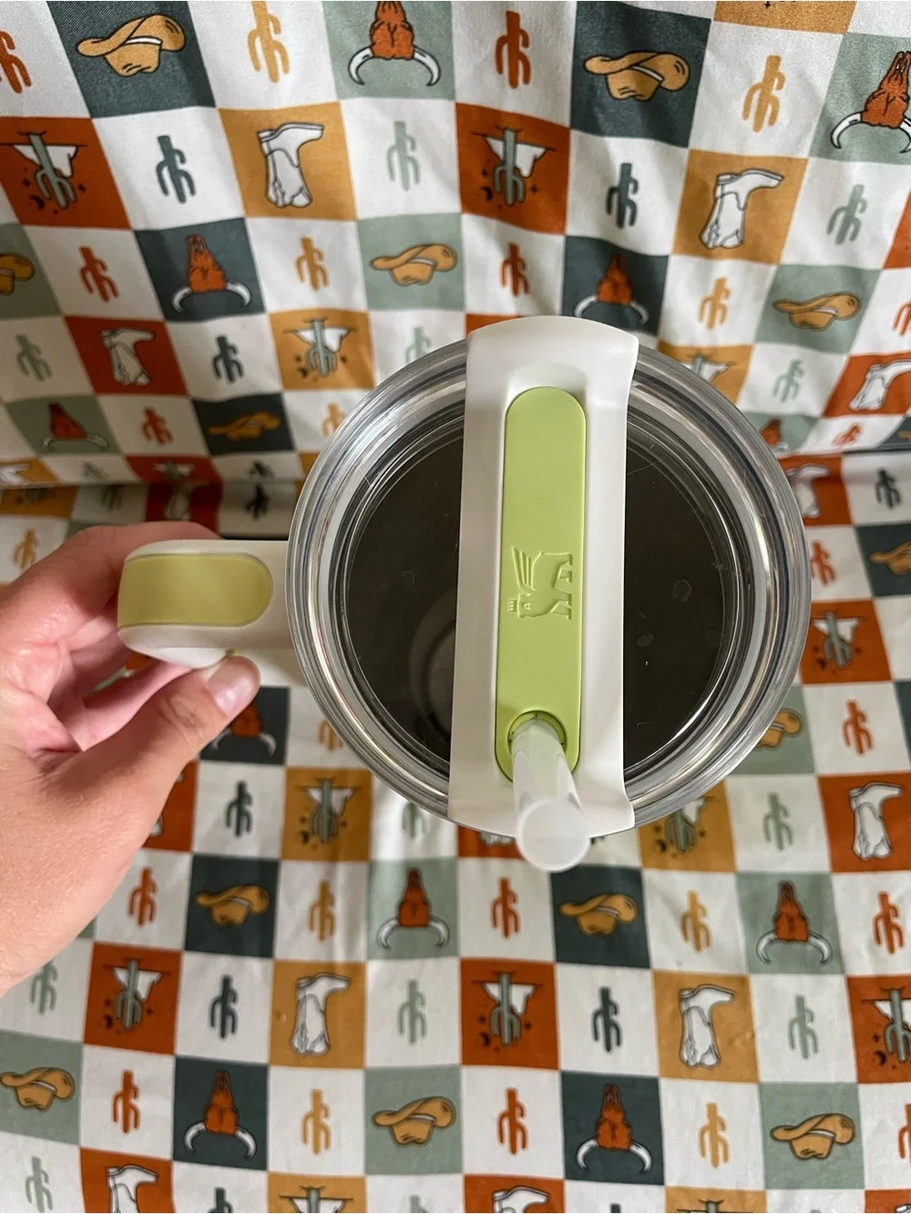 Stanley Light Green Insulated 40 oz Cup with White Handle - Picture 5 of 7